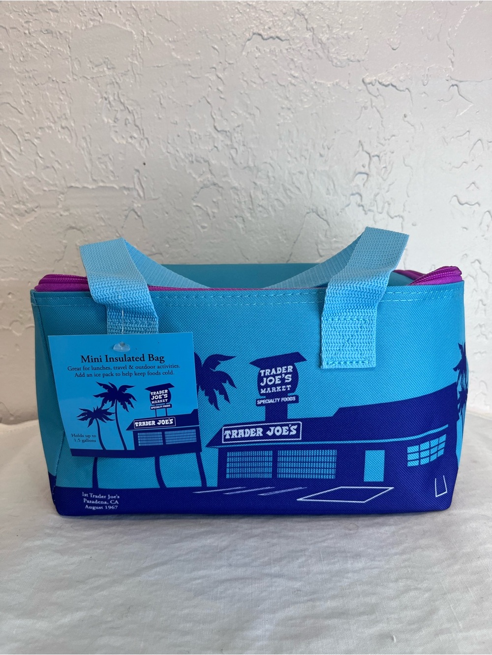 Trader Joe's Blue Mini Insulated Tote Lunch Bag